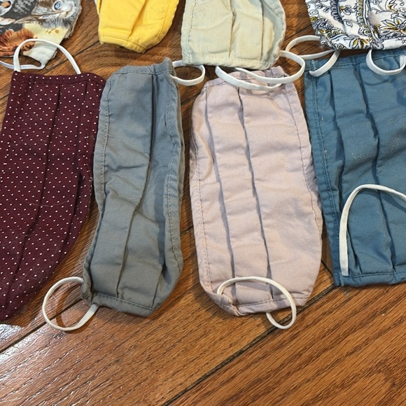 Set of 9 standard size face masks or face coverings- cute colors and theme - Picture 2 of 5